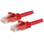 StarTech.com Καλώδιο Ethernet CAT6 7,5m - Κόκκινο καλώδιο Gigabit Ethernet CAT 6 - Καλώδιο δικτύου/patch 250MHz 100W PoE RJ45 UTP με προστασία προεξοχών και ανακούφιση καταπόνησης ατομικά ελεγμένο