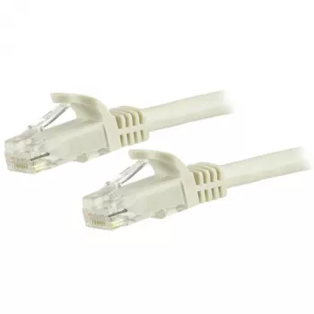 StarTech.com Καλώδιο Ethernet CAT6 1,5 m – Λευκό Καλώδιο Gigabit Ethernet CAT 6 – 250 MHz 100 W PoE RJ45 UTP Καλώδιο δικτύου/patch χωρίς γλωττίδα με ανακούφιση τάσης, ελεγμένο μεμονωμένα