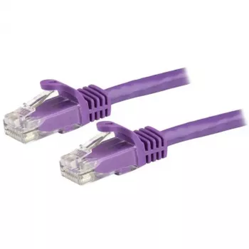StarTech.com Καλώδιο Ethernet CAT6 1,5 m – Μωβ, Καλώδιο Gigabit Ethernet CAT 6 – 250 MHz, 100 W PoE, RJ45 UTP, Καλώδιο δικτύου/patch, χωρίς γλωττίδα με ανακούφιση τάσης, ελεγμένο μεμονωμένα