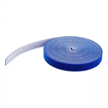 StarTech.com Ρολό ταινίας Velcro 30,5 m – κοπτόμενοι, επαναχρησιμοποιήσιμοι δεσμοί καλωδίων – βιομηχανική ταινία Velcro για στερέωση καλωδίων / ρυθμιζόμενα υφασμάτινα περιβλήματα, μπλε / επαναχρησιμοποιήσιμες, αυτοκόλλητες ταινίες διαχείρισης καλωδίων