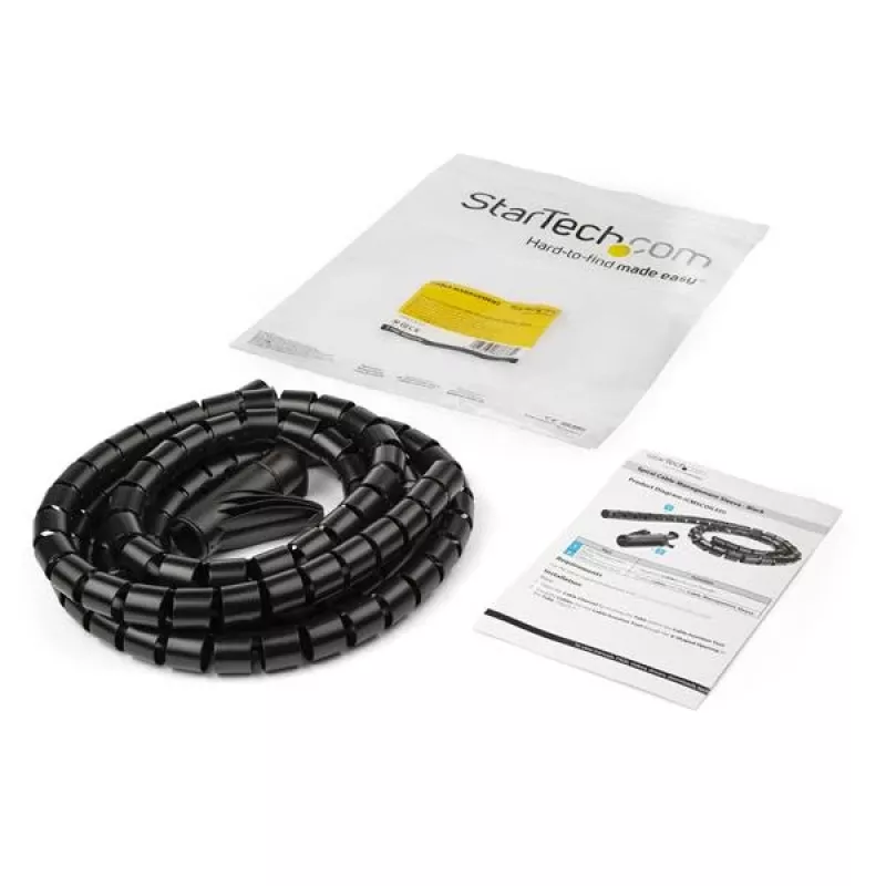 StarTech.com Μανσέτα διαχείρισης καλωδίων 1,5 m (4,9 ft.) – Σπιράλ – Διάμετρος 25 mm (1 ίντσα)