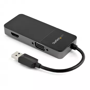 StarTech.com Προσαρμογέας USB 3.0 σε HDMI και VGA - Προσαρμογέας μετατροπέα πολλαπλών θυρών USB Type-A διπλής οθόνης 4K/1080p - Εξωτερική κάρτα γραφικών βίντεο για πολλαπλές οθόνες - Προσαρμογέας USB πολλαπλών οθονών