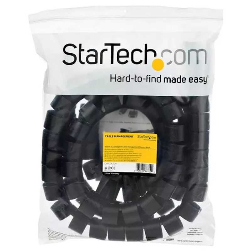 StarTech.com Μανσέτα διαχείρισης καλωδίων 2,5 m (8,2 ft.) – Σπιράλ – Διάμετρος 45 mm