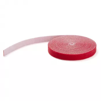 StarTech.com Ρολό ταινίας Velcro 30,5 m – κοπτόμενοι επαναχρησιμοποιήσιμοι δεσμοί καλωδίων – βιομηχανικό ρολό ταινίας στερέωσης καλωδίων / προσαρμόσιμα υφασμάτινα περιτυλίγματα κόκκινα / επαναχρησιμοποιήσιμες αυτοκόλλητες ταινίες διαχείρισης καλωδίων