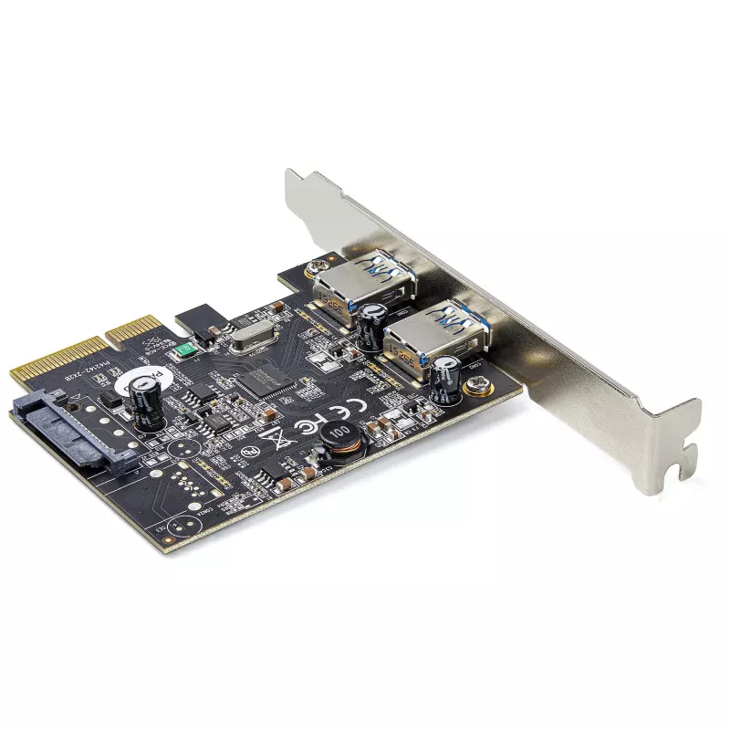 StarTech.com Κάρτα PCIe USB 2 θυρών με 10 Gbit/s ανά θύρα – USB 3.1/3.2 Gen 2 Type-A PCI Express 3.0 x2 κάρτα επέκτασης ελεγκτή host – Πρόσθετη κάρτα – Full/Low Profile – Windows & Linux