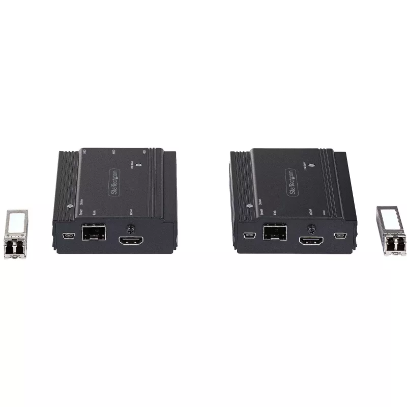 StarTech.com Επεκτατής KVM HDMI 4K μέσω οπτικής ίνας - Διακόπτης/Επεκτατής KVM HDMI βίντεο & USB απομακρυσμένης κονσόλας - έως 984ft/300m (MultiMode) - 2x μονάδες 10G MMF SFP+ - Κιτ επέκτασης KVM (TX/RX)