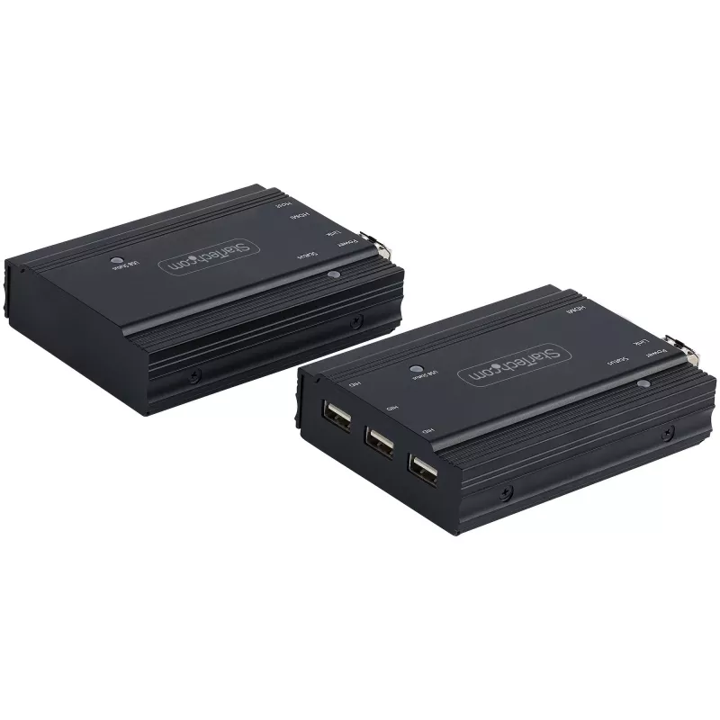 StarTech.com Επεκτατής KVM HDMI 4K μέσω οπτικής ίνας - Διακόπτης/Επεκτατής KVM HDMI βίντεο & USB απομακρυσμένης κονσόλας - έως 984ft/300m (MultiMode) - 2x μονάδες 10G MMF SFP+ - Κιτ επέκτασης KVM (TX/RX)