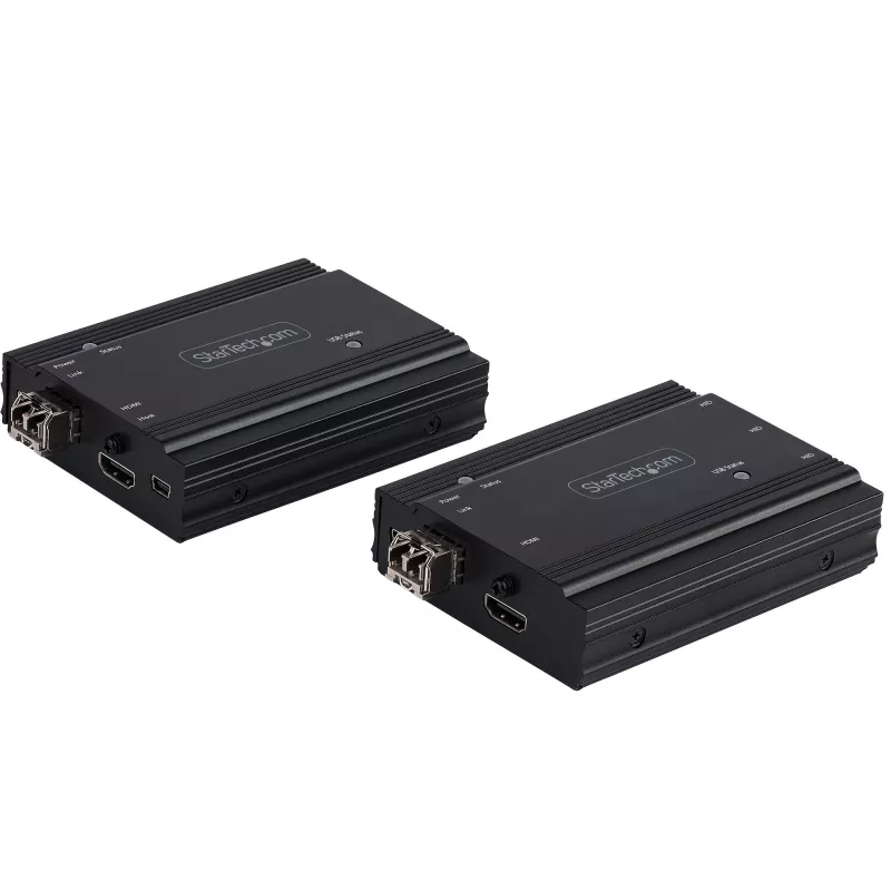 StarTech.com Επεκτατής KVM HDMI 4K μέσω οπτικής ίνας - Διακόπτης/Επεκτατής KVM HDMI βίντεο & USB απομακρυσμένης κονσόλας - έως 984ft/300m (MultiMode) - 2x μονάδες 10G MMF SFP+ - Κιτ επέκτασης KVM (TX/RX)
