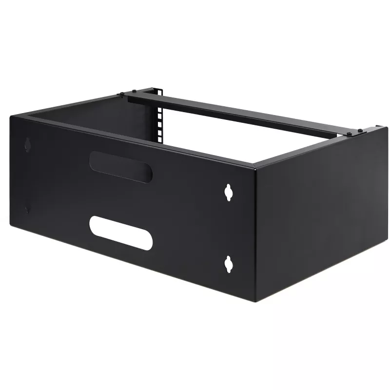 StarTech.com Επιτοίχιο Rack Δικτύου 4U – βάθους 14 inch (flaches Profil) – Βάση Patch Panel 19 inch για επίπεδους server και εξοπλισμό IT, network switches – Αντοχή 20 kg, Μαύρο