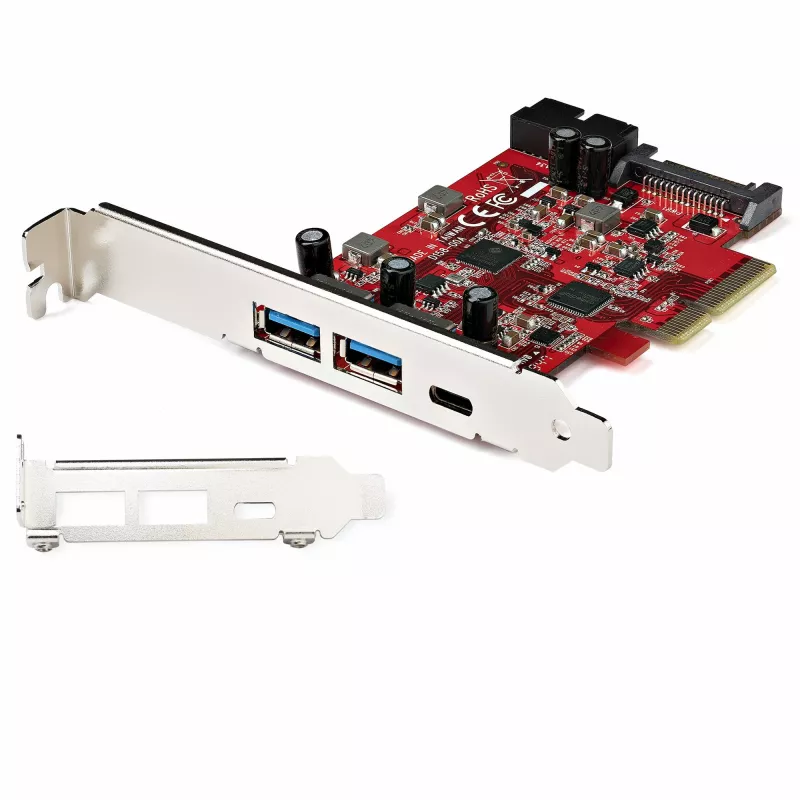 StarTech.com Κάρτα PCIe USB 5 θυρών - 10Gbps USB 3.1 Gen 2 PCIe Card w/ 1x USB-C & 2x USB-A - 1x 2 Port IDC (Internal 5Gbps USB Header Expansion) - USB C PCI Express Κάρτα ελεγκτή