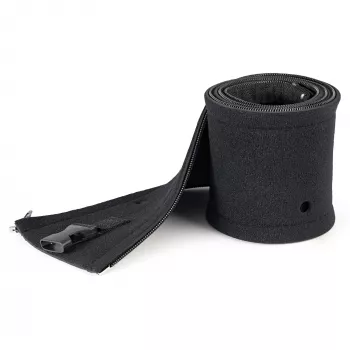 StarTech.com Θήκη διαχείρισης καλωδίων Neoprene 40 inch (1m) με φερμουάρ & πόρπη – Διάμετρος 1,2 inch (3cm) – Κάλυψη/διαχείριση καλωδίων τροφοδοσίας/δικτύου/AV υπολογιστή/PC – Εύκαμπτη θήκη οργάνωσης καλωδίων – Μαύρο