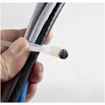 StarTech.com Δεματικά 4 inch (10 cm) με οπή στερέωσης - πλάτος 1/16 inch (2 mm), διάμετρος δέσμης 7/8 inch (24 mm), αντοχή εφελκυσμού 18 lb (8 kg), Nylon 66 αυτοασφαλιζόμενα δεματικά με οπή βίδας, UL-listed, Συσκευασία 100 τεμ.
