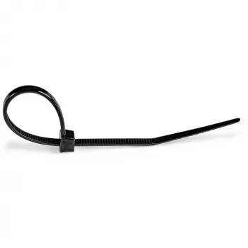 StarTech.com Δεματικά 4 inch (10cm) – πλάτος 1/16 inch (2mm), διάμετρος δέσμης 7/8 inch (22mm), αντοχή εφελκυσμού 18lb (8kg), αυτοασφαλιζόμενα δεματικά Nylon με κυρτή μύτη – 94V-2/UL listed, Συσκευασία 100 τεμ. – Μαύρο