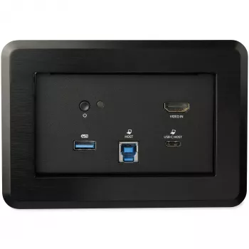 StarTech.com Σταθμός σύνδεσης αίθουσας συνεδριάσεων – Καθολικό dock φορητού υπολογιστή – 4K HDMI, 60W Power Delivery, Hub USB, GbE, Ήχος – Κουτί συνδεσιμότητας γραφείου για χώρους συνεργασίας Huddle/Boardroom