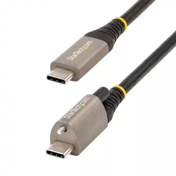 StarTech.com καλώδιο USB-C 50 cm με επάνω βιδωτή ασφάλιση 10 Gbit/s – καλώδιο USB 3.1/3.2 Gen 2 Type-C – φόρτιση 100 W (5 A) Power Delivery, DP Alt Mode – μονή βιδωτή ασφάλιση, καλώδιο USB-C φόρτιση/συγχρονισμός