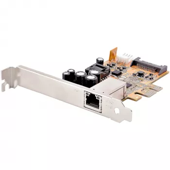 StarTech.com κάρτα δικτύου PoE 1 θύρας 2.5Gbps, κάρτα Ethernet PCIe με RJ45, 30W 802.3at PoE NIC για desktop/server, προσαρμογέας δικτύου PoE-LAN με low-profile βάση, NBaseT, Windows/Linux