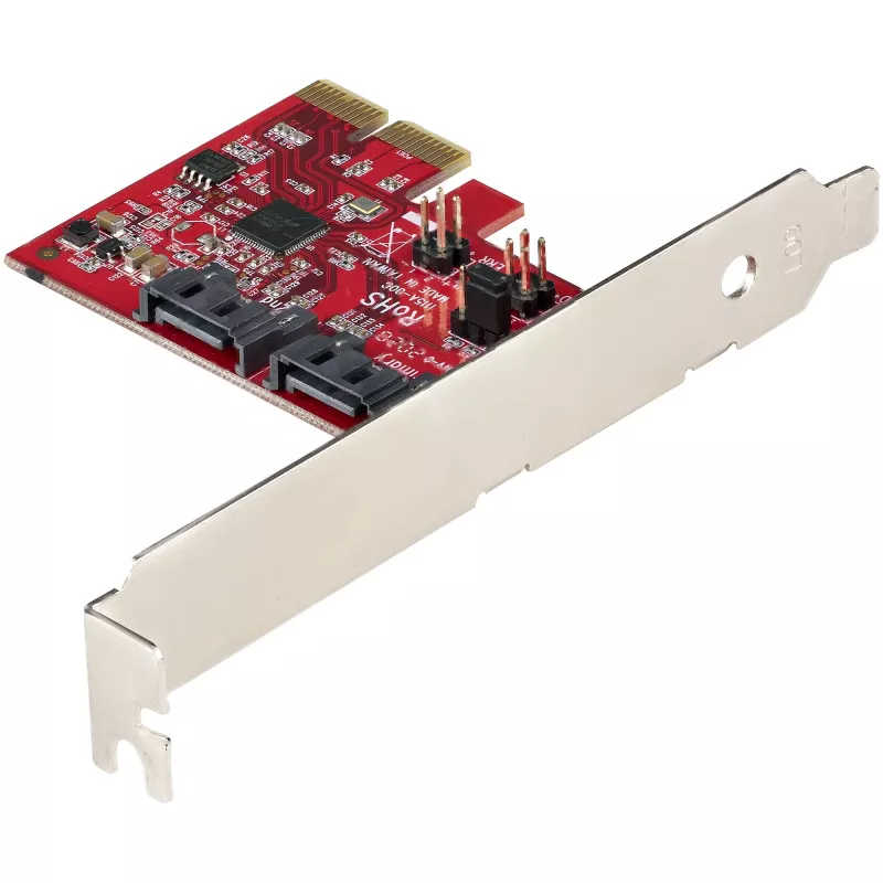 StarTech.com κάρτα SATA PCIe - κάρτα επέκτασης SATA PCIe 2 θυρών - 6Gbps - Full/Low Profile - προσαρμογέας/ελεγκτής PCI Express σε SATA - ASM1062R SATA RAID - μετατροπέας PCIe σε SATA