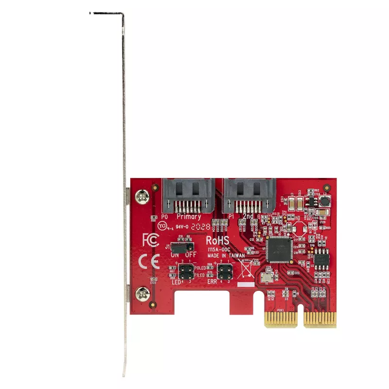StarTech.com κάρτα SATA PCIe - κάρτα επέκτασης SATA PCIe 2 θυρών - 6Gbps - Full/Low Profile - προσαρμογέας/ελεγκτής PCI Express σε SATA - ASM1062R SATA RAID - μετατροπέας PCIe σε SATA