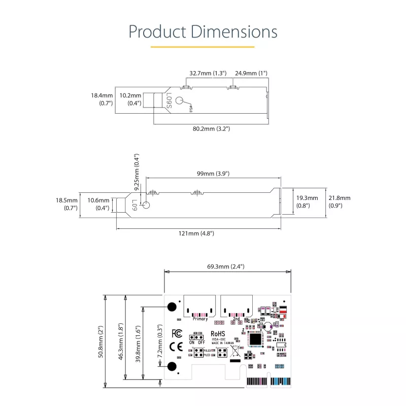 StarTech.com κάρτα SATA PCIe - κάρτα επέκτασης SATA PCIe 2 θυρών - 6Gbps - Full/Low Profile - προσαρμογέας/ελεγκτής PCI Express σε SATA - ASM1062R SATA RAID - μετατροπέας PCIe σε SATA