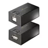 StarTech.com επέκταση USB 2.0 150 m (492 ft) μέσω καλωδίου Ethernet Cat5e/Cat6, εξωτερικά τροφοδοτούμενη επέκταση USB μέσω καλωδίου RJ45/δικτύου, επέκταση/προσαρμογέας USB μέσω καλωδίου Ethernet