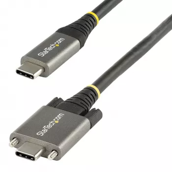 StarTech.com καλώδιο USB-C 0,91 m με πλαϊνή βιδωτή ασφάλιση 10 Gbit/s – πιστοποιημένο USB-IF καλώδιο USB-C – καλώδιο USB 3.1/3.2 Gen 2 Type-C – φόρτιση 100 W (5 A) Power Delivery, DP Alt Mode – διπλή βιδωτή ασφάλιση – καλώδιο USB-C φόρτιση/συγχρονισμός