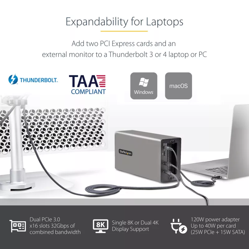 StarTech.com κουτί επέκτασης PCIe Thunderbolt 3 διπλής υποδοχής