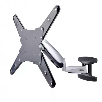 StarTech.com βάση τοίχου TV VESA, ρυθμιζόμενη βάση τοίχου TV Full-Motion για οθόνες 23 έως 55 ιντσών, επίπεδη βάση TV υποστηρίζει 30 kg, βάση τοίχου TV με επέκταση/κλίση/περιστροφή