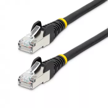 StarTech.com καλώδιο Ethernet CAT6a 50cm - μαύρο - Low Smoke Zero Halogen (LSZH) - 10GbE 500MHz 100W PoE++ Snagless RJ-45 με ανακούφιση τάσης S/FTP καλώδιο δικτύου patch
