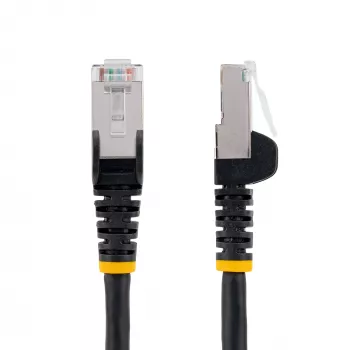 StarTech.com καλώδιο Ethernet CAT6a 50cm - μαύρο - Low Smoke Zero Halogen (LSZH) - 10GbE 500MHz 100W PoE++ Snagless RJ-45 με ανακούφιση τάσης S/FTP καλώδιο δικτύου patch