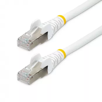 StarTech.com καλώδιο Ethernet CAT6a 1m – λευκό – Low Smoke Zero Halogen (LSZH) – 10GbE 500MHz 100W PoE++ Snagless RJ-45 με ανακούφιση τάσης S/FTP καλώδιο δικτύου patch