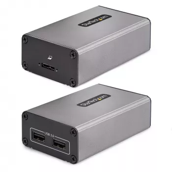 StarTech.com επέκταση USB 3.0 2 θυρών μέσω οπτικής ίνας πολλαπλών λειτουργιών OM3 – LC/LC – 2x 5 Gbit/s hub USB-A – εμβέλεια 350 m (1150 πόδια) – ανθεκτική επέκταση USB οπτικής ίνας – οπτική επέκταση USB