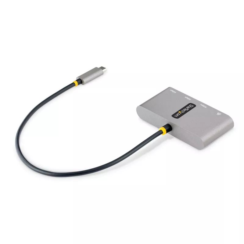 StarTech.com hub USB-C 3 θυρών με Ethernet - 3x USB-A - Gigabit Ethernet - USB 3.0 5Gbps - bus-powered - καλώδιο host USB Type-C 1ft/30cm - GbE - φορητό hub USB-C σε USB-A