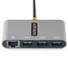 StarTech.com hub USB-C 3 θυρών με Ethernet - 3x USB-A - Gigabit Ethernet - USB 3.0 5Gbps - bus-powered - καλώδιο host USB Type-C 1ft/30cm - GbE - φορητό hub USB-C σε USB-A