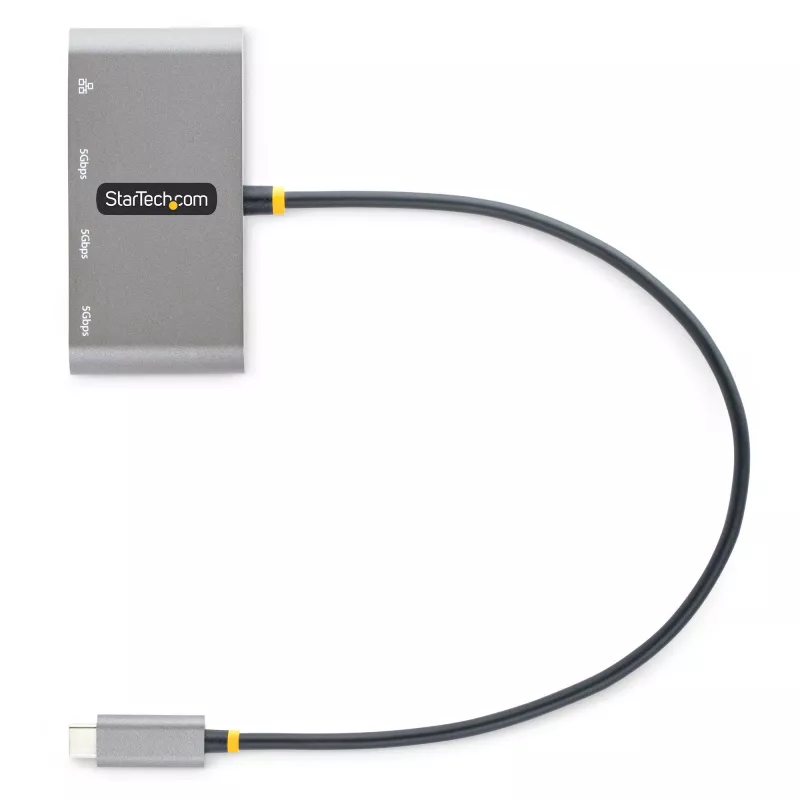 StarTech.com hub USB-C 3 θυρών με Ethernet - 3x USB-A - Gigabit Ethernet - USB 3.0 5Gbps - bus-powered - καλώδιο host USB Type-C 1ft/30cm - GbE - φορητό hub USB-C σε USB-A