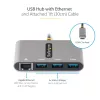 StarTech.com hub USB-C 3 θυρών με Ethernet - 3x USB-A - Gigabit Ethernet - USB 3.0 5Gbps - bus-powered - καλώδιο host USB Type-C 1ft/30cm - GbE - φορητό hub USB-C σε USB-A