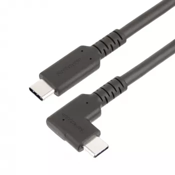 StarTech.com Ανθεκτικό ορθογώνιο καλώδιο USB-C 50 cm, USB 3.2 Gen 2 (10 Gbit/s), πλήρως εξοπλισμένο καλώδιο δεδομένων USB-C σε C, 4K 60Hz DP Alt Mode, 100 W Power Delivery – καλώδιο USB Type-C 90 μοιρών