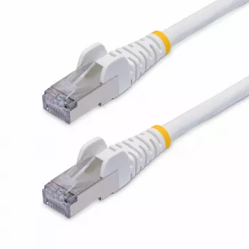StarTech.com Καλώδιο Ethernet CAT8 12m Λευκό, RJ45 χωρίς γλωττίδα, 25G/40G, 2000MHz, 100W PoE++, S/FTP, 26AWG καθαρό γυμνό χάλκινο καλώδιο, LSZH, θωρακισμένο καλώδιο δικτύου patch με ανακούφιση έλξης, ελεγμένο μεμονωμένα