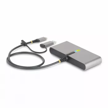 StarTech.com Hub USB-C 2 θυρών με Ethernet και RS-232, συνδεδεμένο dongle USB-C σε USB-A, 100 W PD pass-through, 2x USB-A 5 Gbit/s, Gigabit Ethernet, RS232 Σειριακό (FTDI)