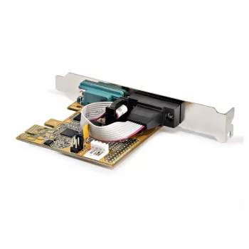 StarTech.com Κάρτα σειριακών διεπαφών PCI Express 2 θυρών, κάρτα PCIe σε RS232 (DB9) διπλής θύρας, 16C1050 UART, βραχίονες Low/Full Profile, COM Retention, για Windows/Linux