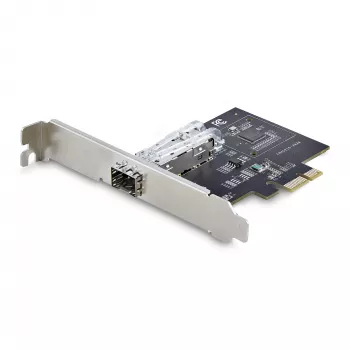 StarTech.com Κάρτα δικτύου GbE SFP 1 θύρας, PCIe 2.1 x1, Intel I210-IS, ελεγκτής 1GbE, 1000BASE χαλκός/οπτική ίνα, NIC Gigabit Ethernet μονής θύρας, για desktop/server – συμβατή με Windows και Linux