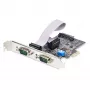 StarTech.com Κάρτα σειριακή PCIe 2 θυρών, κάρτα PCI Express σε RS232/RS422/RS485 (DB9) διπλής θύρας, περιλαμβάνονται βραχίονες Low-Profile, 16C1050 UART, Windows/Linux, συμμορφούμενη με TAA – προστασία ESD Level 4