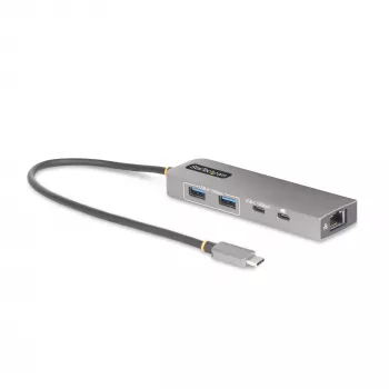 StarTech.com Hub USB-C 3 θυρών με Ethernet 2,5 Gbit/s και 100 W Power Delivery Pass-Through, USB 3.2 10 Gbit/s, 2x USB-A/1x USB-C, φορητός προσαρμογέας hub USB Type-C