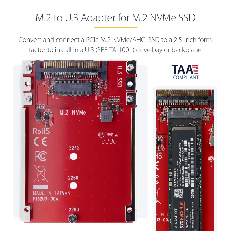 StarTech.com 1M25-U3-M2-ADAPTER Κάρτες διασύνδεσης/Προσαρμογέας Εσωτερικός M.2