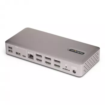 StarTech.com Triple-Monitor USB4 docking station, 4K 60Hz HDMI ή DisplayPort, φόρτιση laptop 100W, 2,5GbE, USB-C Multi-Monitor Dock, χωρίς οδηγούς