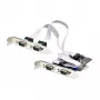 StarTech.com 4-Port σειριακή κάρτα PCIe, Quad-Port PCI Express σε RS232/RS422/RS485 (DB9) σειριακή κάρτα, βάση Low-Profile στη συσκευασία, 16C1050 UART, Windows/Linux, συμμορφώνεται με TAA – προστασία ESD Level 4