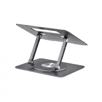 StarTech.com περιστρεφόμενη βάση laptop, 360° περιστροφή, εργονομικός ανυψωτήρας γραφείου για υπολογιστή, ανυψωμένη βάση με ρυθμιζόμενη κλίση, max. 5 kg, κατασκευή αλουμινίου, φορητός σχεδιασμός