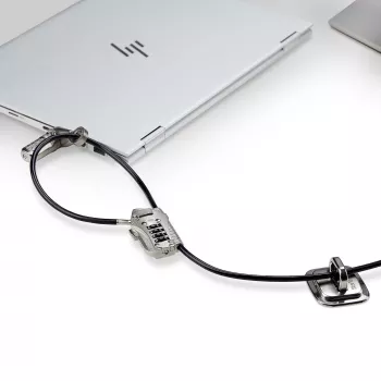 StarTech.com Laptop/Desktop & Peripheral Lock Kit, κλειδαριά ασφαλείας κατά κλοπής, K-Slot, καλώδιο χάλυβα 9,8 ποδιών (3 m), 3 συσκευές, προσαρμοζόμενος 4ψήφιος κωδικός – TAA