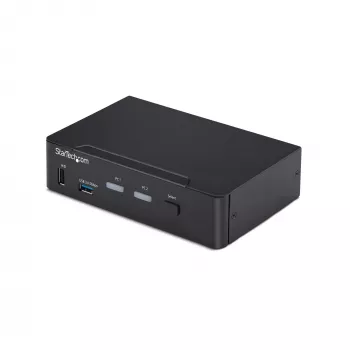 StarTech.com 2-Port DisplayPort KVM switch, 4K 60Hz, DP 1.2, διαχείριση EDID, 2-Port USB 3.0 hub, 4x USB HID ports, συμμορφώνεται με TAA
