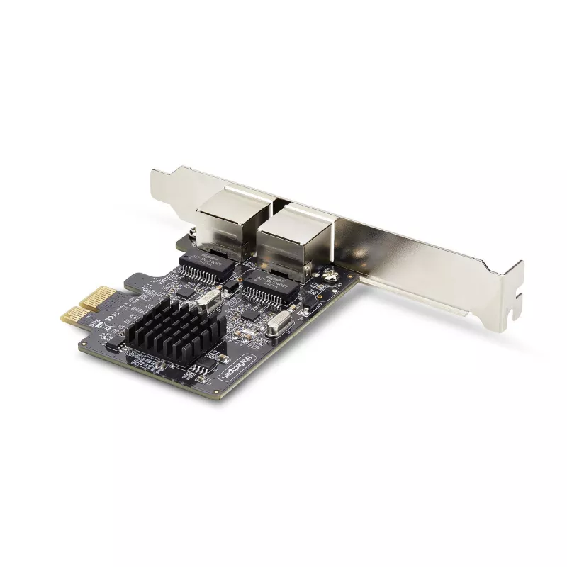 StarTech.com Κάρτα δικτύου 2 θυρών Gigabit PCIe, κάρτα δικτύου 10/100/1000Mbit/s PCI Express, Dual Realtek RTL8111H, συμβατή με Windows και Linux, συμμορφούμενη με TAA