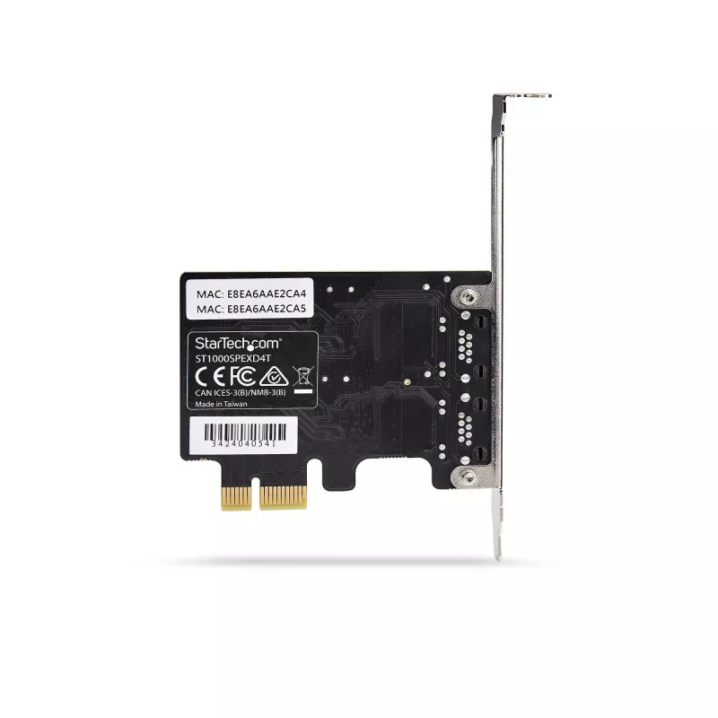 StarTech.com Κάρτα δικτύου 2 θυρών Gigabit PCIe, κάρτα δικτύου 10/100/1000Mbit/s PCI Express, Dual Realtek RTL8111H, συμβατή με Windows και Linux, συμμορφούμενη με TAA